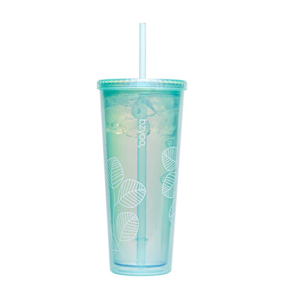 24oz SIP Double Wall Plastic Straw Tumbler w/ Lid - Pearl Green - bzyoo