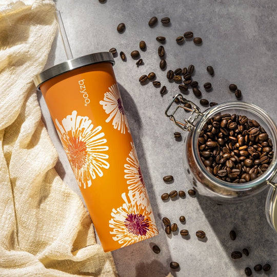 Bzyoo SUP Double Wall Vacuum Insulated Cup with Straw and Lid, Stainless Steel Water Bottle, Travel Mug, Valentine's Day