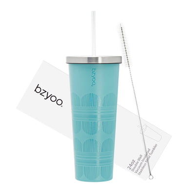 24oz SUP Double Wall Vacuum Insulated Stainless Steel Tumbler w/ Straw Lid - bzyoo