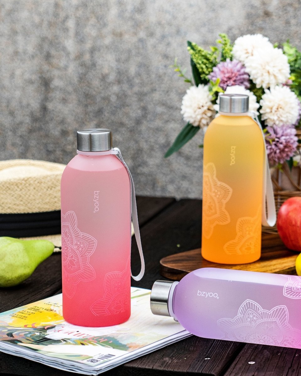 32oz La La Mandala Time Marker Tritan Water Bottle w