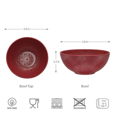 4pc La La Mandala Melamine Bowl Set - bzyoo