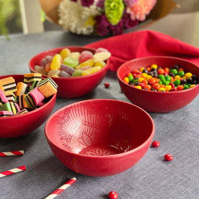 4pc La La Mandala Melamine Bowl Set - bzyoo
