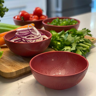 4pc La La Mandala Melamine Bowl Set - bzyoo