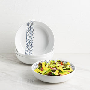 4pc Spidy 7.9" Melamine Pasta Bowl Set - Spidy French Navy - bzyoo