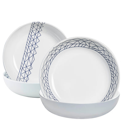4pc Spidy 7.9" Melamine Pasta Bowl Set - Spidy French Navy