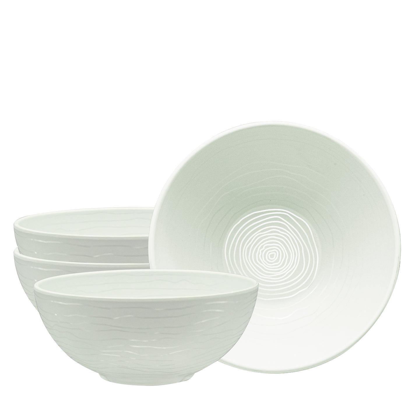 4pc Organica Melamine Bowl Set - White