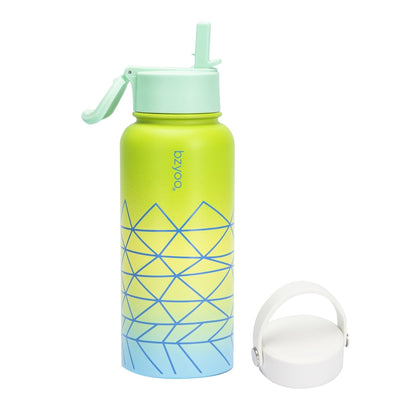 Copy of 32oz HyDuo Insulated Stainless Steel Double Wall Water Bottle w/ 2 Lids - bzyoo